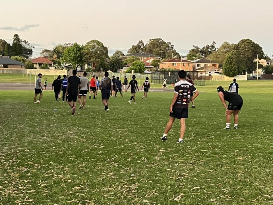 Touch rugby game